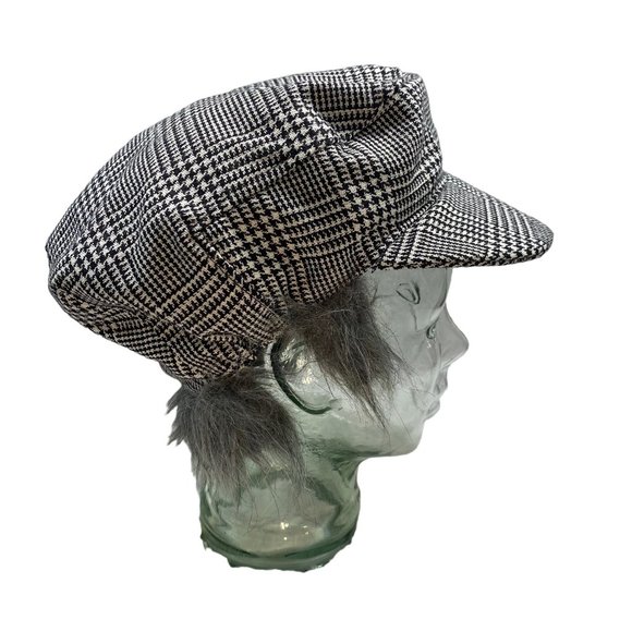 Old Grandpa Plaid Newsboy Costume Hat OS - Picture 1 of 11